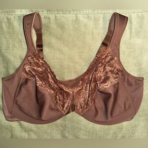 Glamorise - 44DD/E Front Close Racerback Bra - Chocolate
